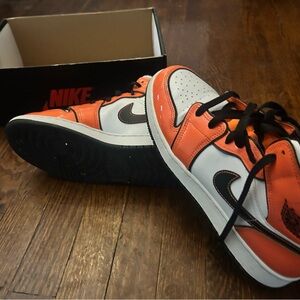 Nike Kids Bright Orange and White Sneakers